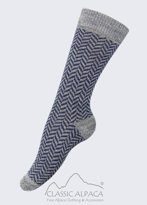 Alpaca Herringbone Dress Socks
