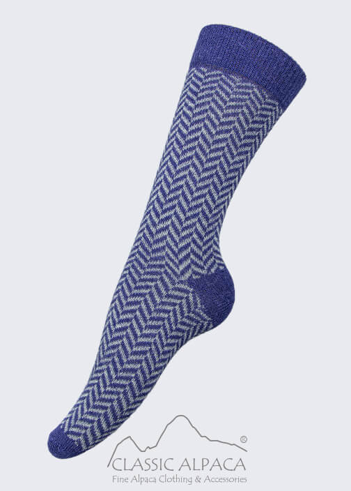 Alpaca Herringbone Dress Socks