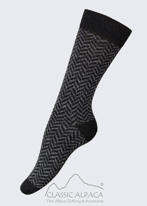Alpaca Herringbone Dress Socks