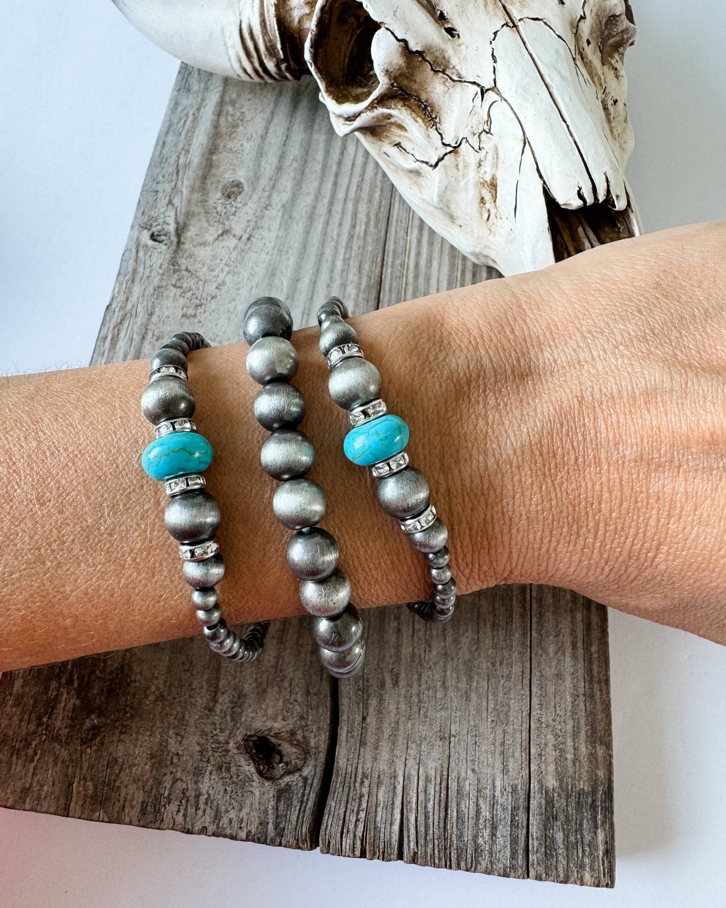 Western Pearl and Bead Stackable Bracelets