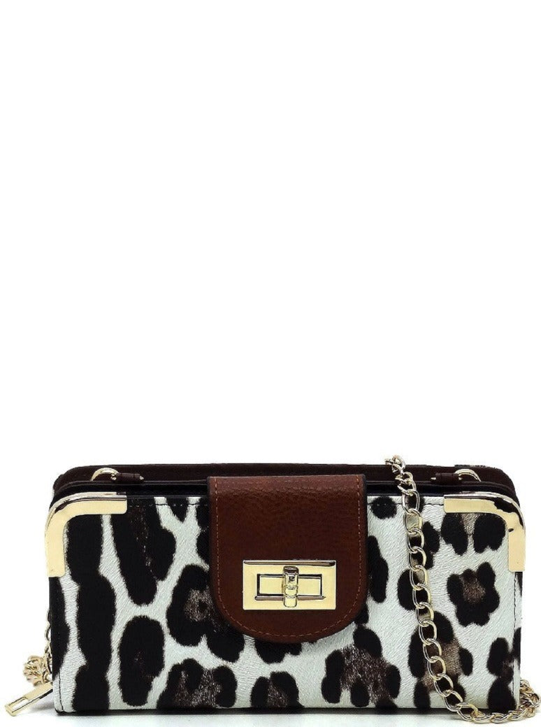 Turn Lock Crossbody/ Handheld Wallet