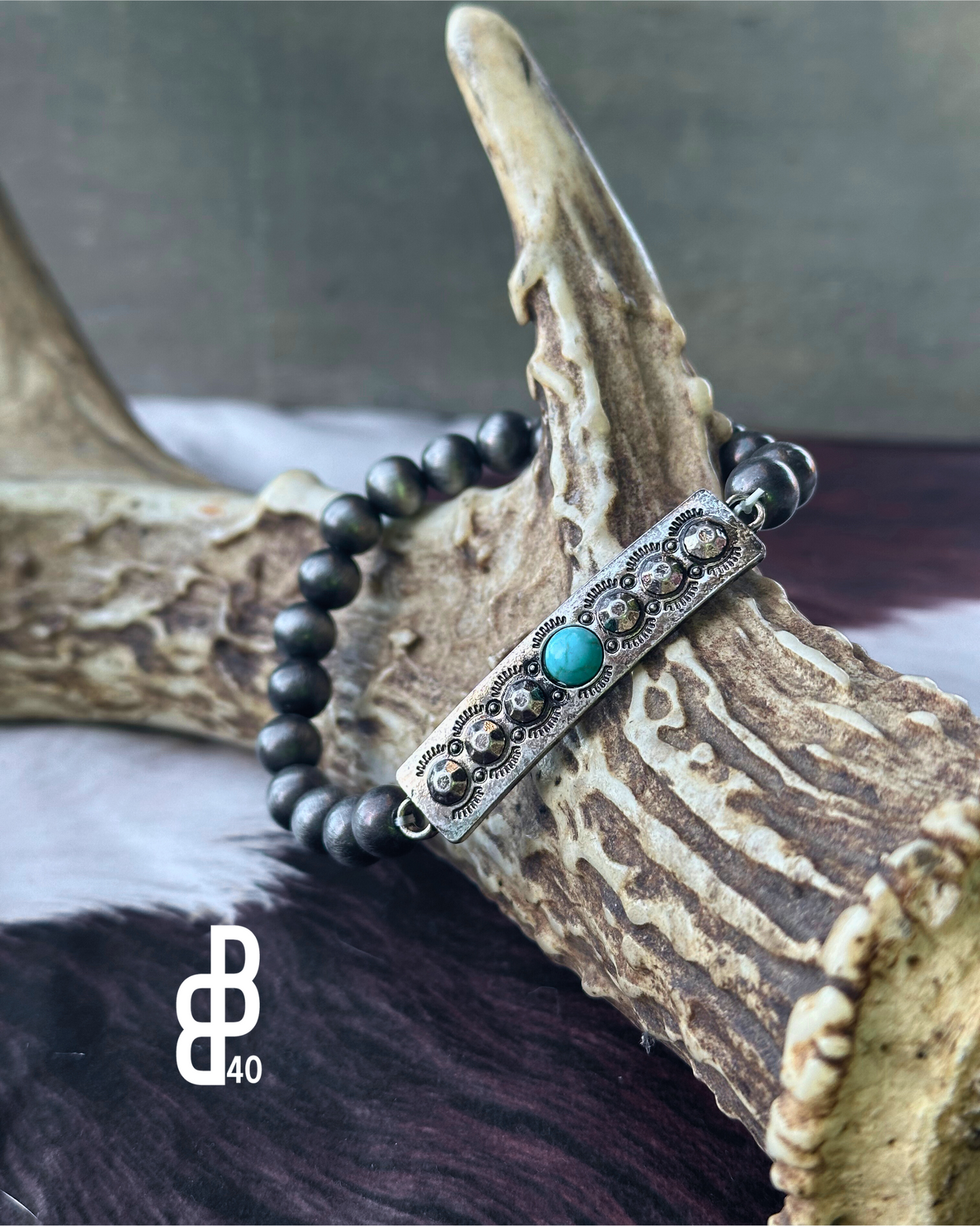 Aztec Boho Western Concho Stretch Bracelet