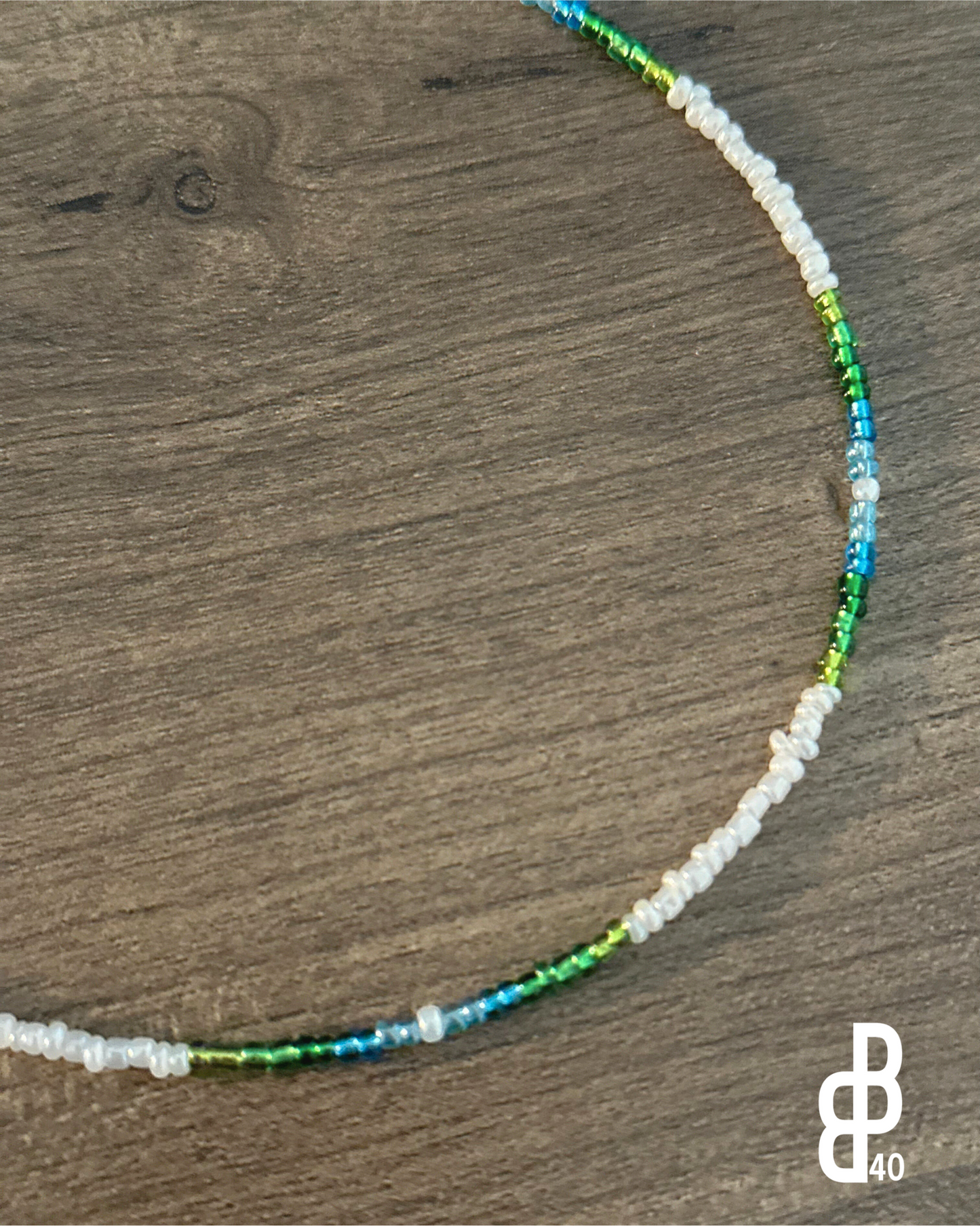 Blue Side of the Mountain Beaded Choker Necklace Trio