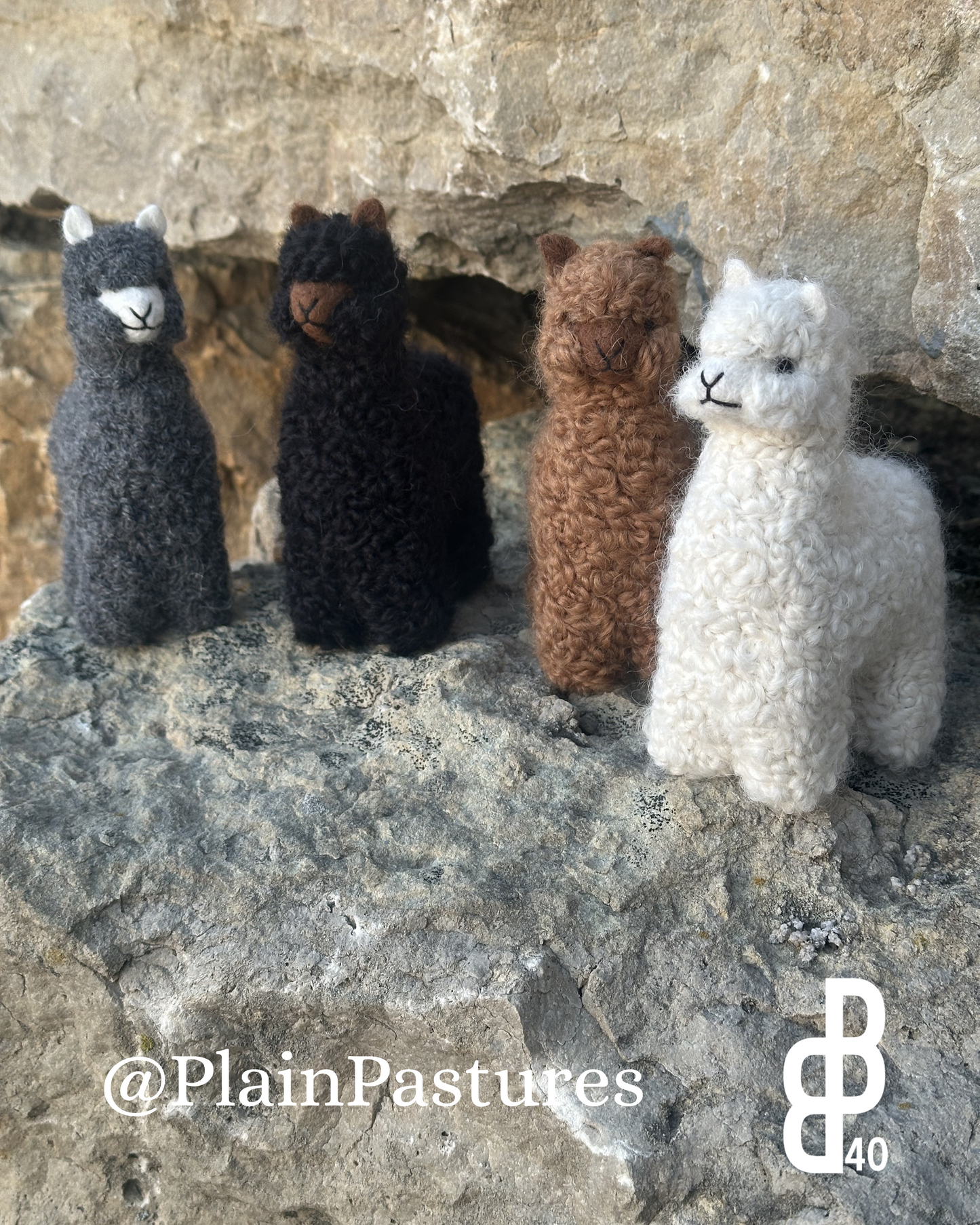 Needle Felted Baby Llamas