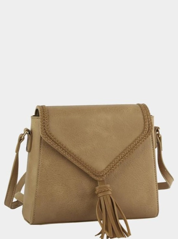 Smooth Tassel Crossbody Bag