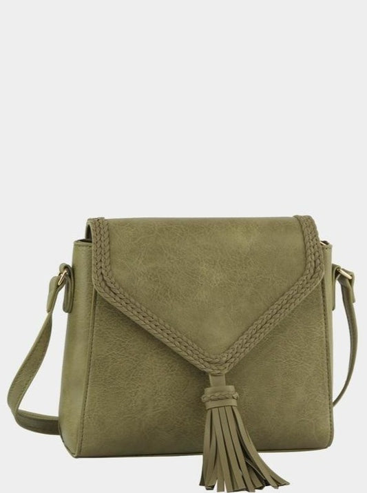 Smooth Tassel Crossbody Bag