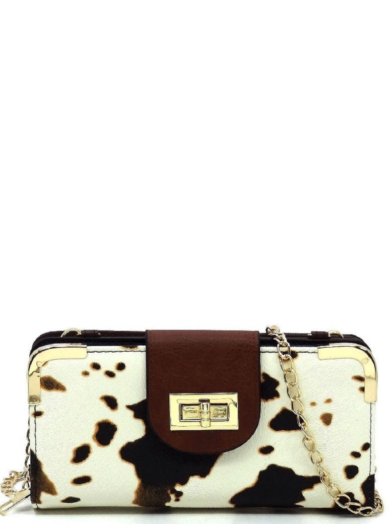 Turn Lock Crossbody/ Handheld Wallet