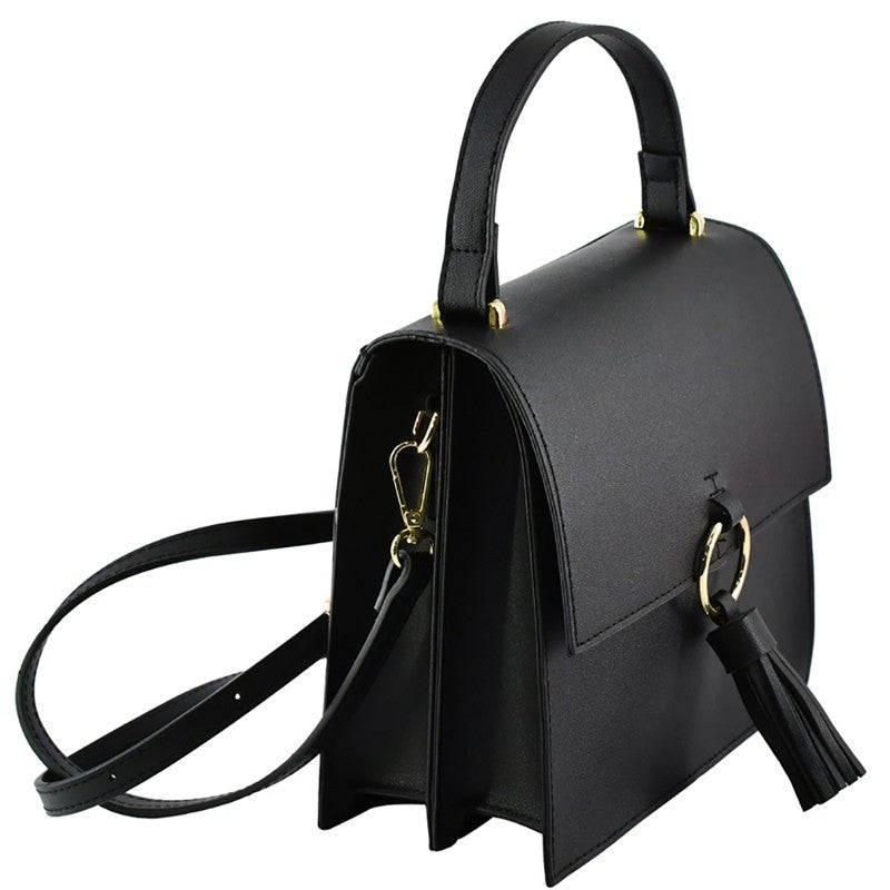 Ring Tassel Flap Crossbody/ Handheld Satchel