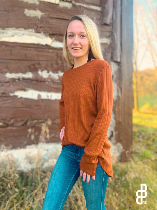 Rust Long Sleeve Sweater