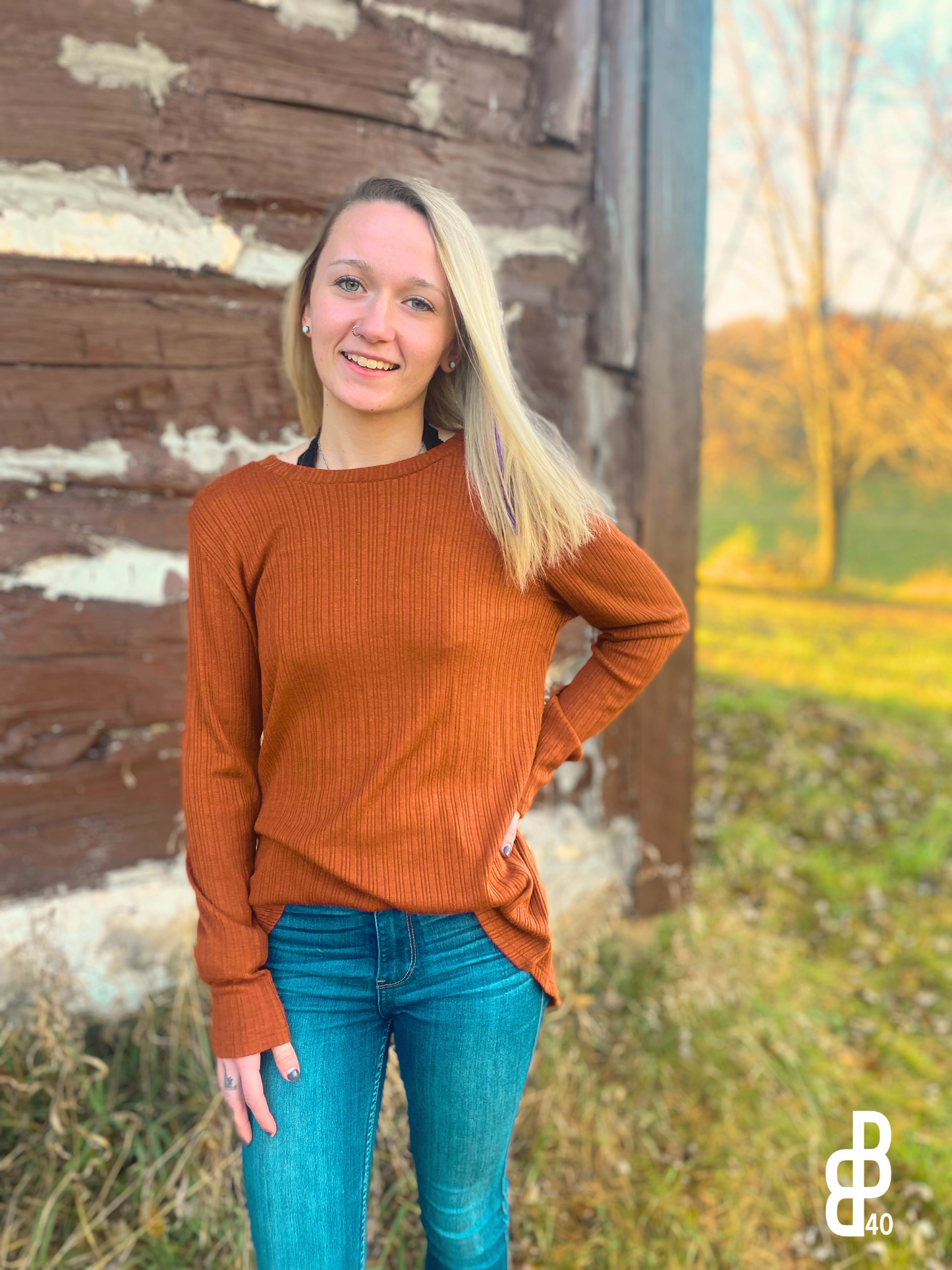 Rust Long Sleeve Sweater