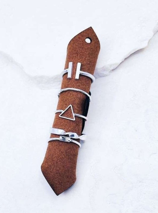 Triangle and Bar Ring Set