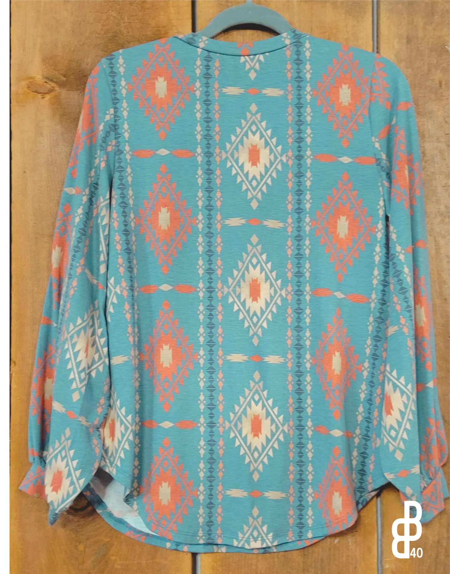 Aztec Loose Fit Long Sleeve Shirt