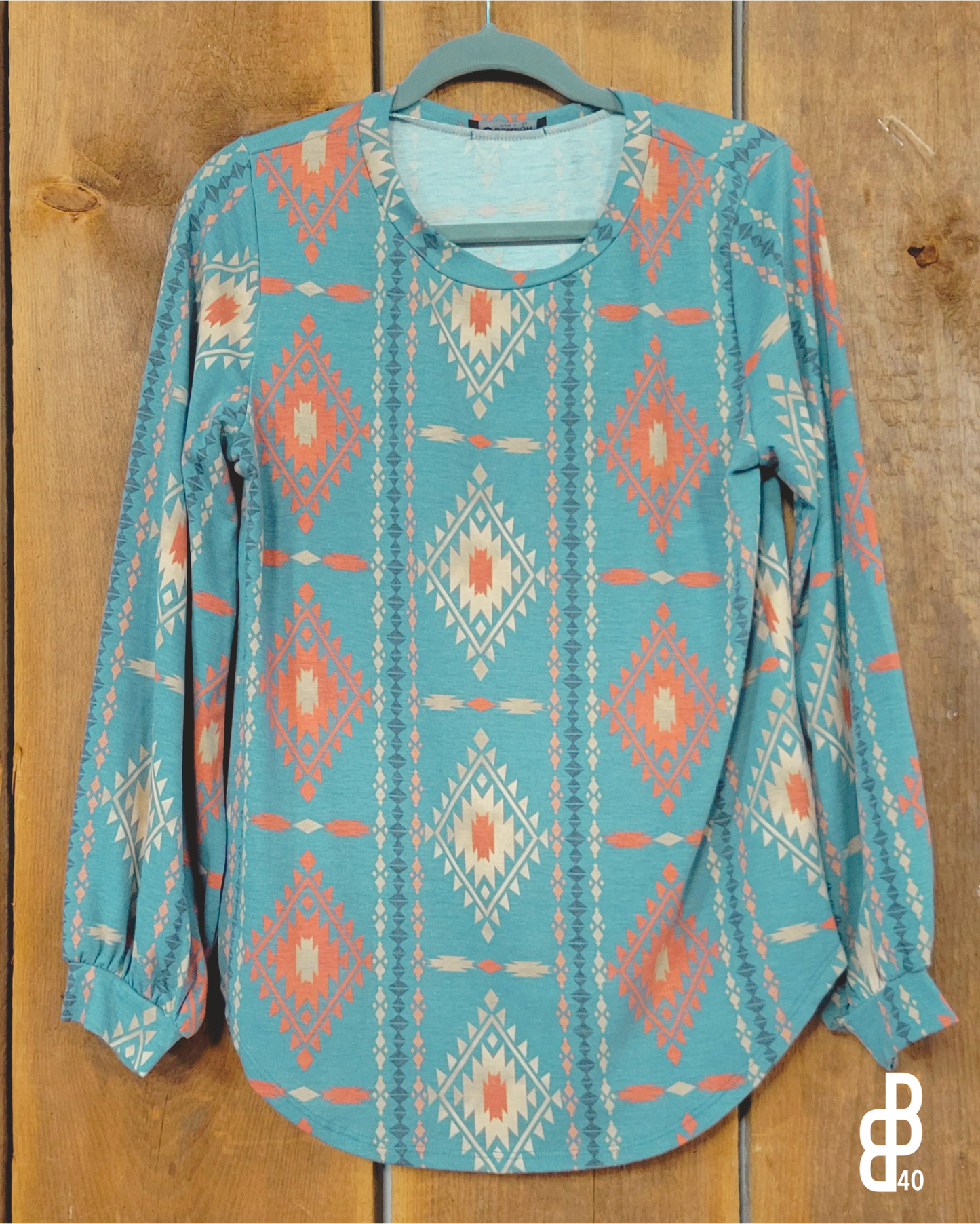 Aztec Loose Fit Long Sleeve Shirt